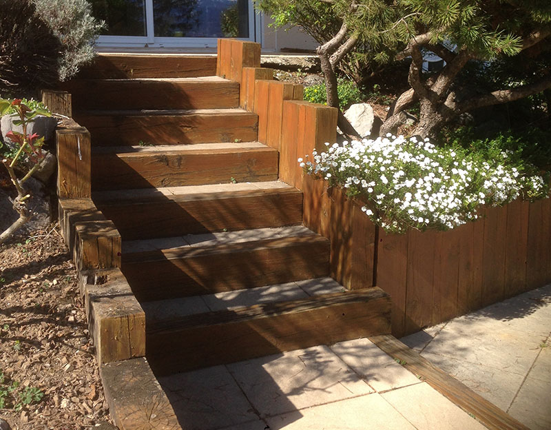 Création escalier paysager Grenoble